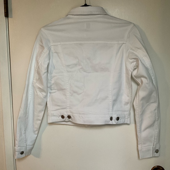 Anthropologie EDWIN Womens Evie White Denim Jacket Size Small - Picture 7 of 7